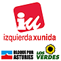 LOGO IZQUIERDA UNIDA - BLOQUE POR ASTURIES - LOS VERDES