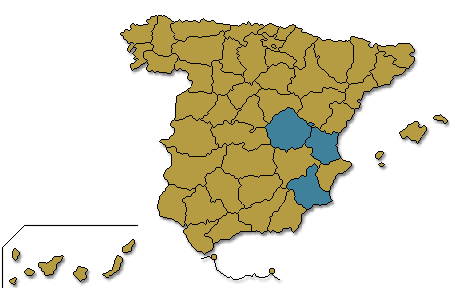 Mapa coloreado seg�n los resultados de la candidatura comparados con los resultados de 2008