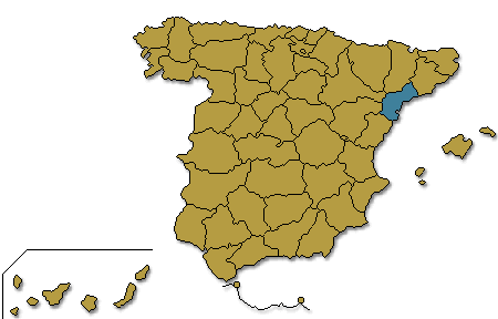 Mapa coloreado seg�n los resultados de la candidatura comparados con los resultados de 2008